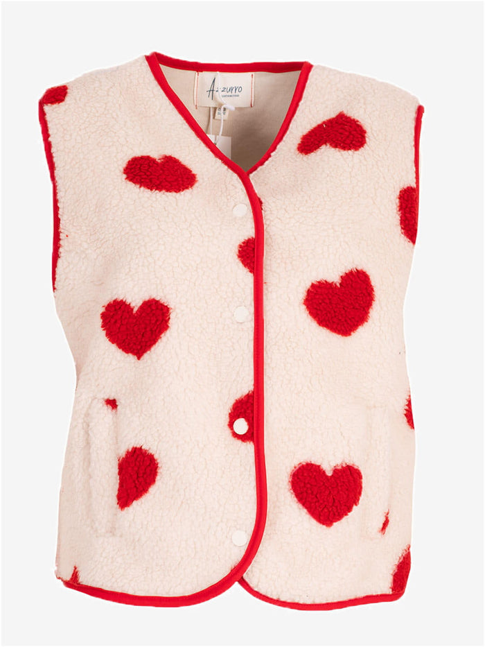 Puck Gilet Wit Hart