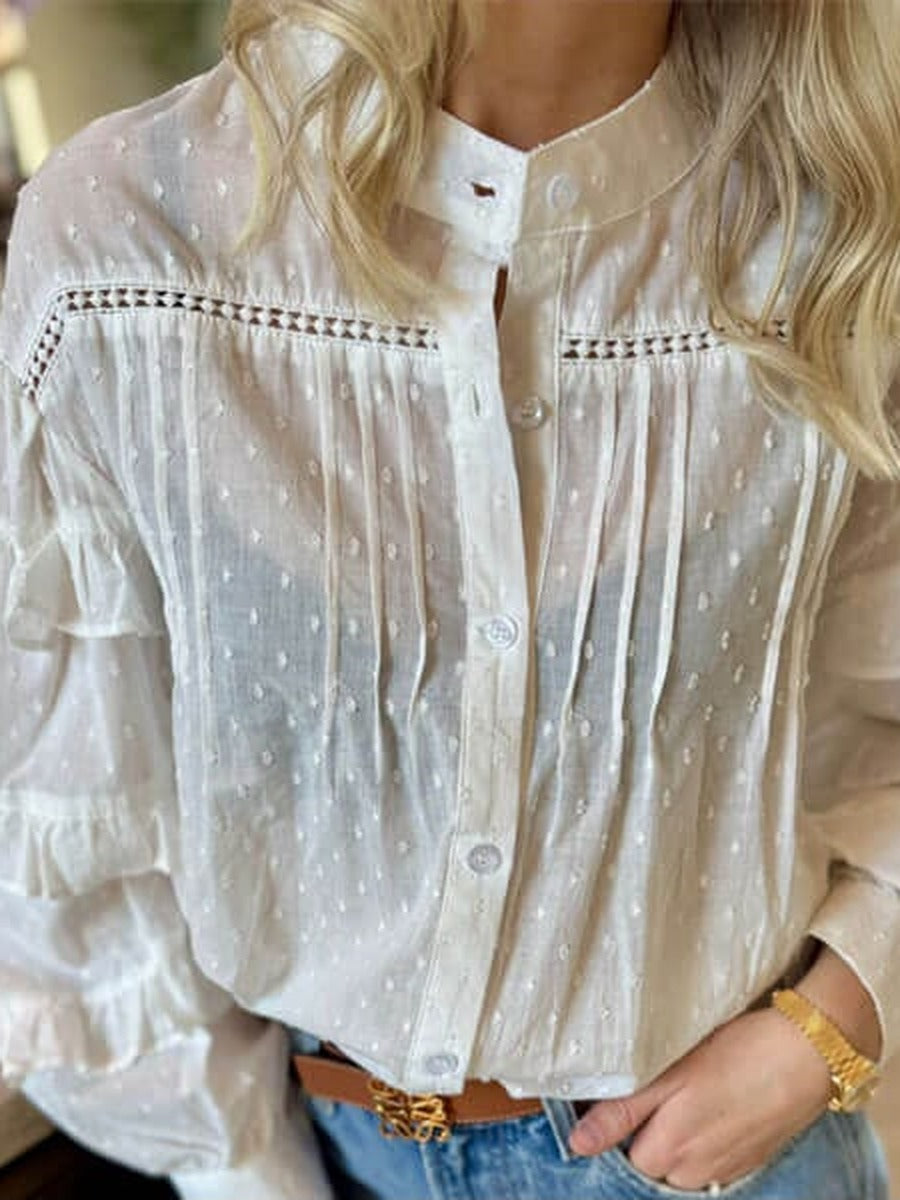 Sofie Blouse Wit detail