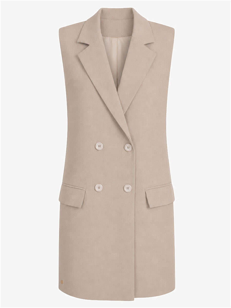 Vera Blazerjurk Beige