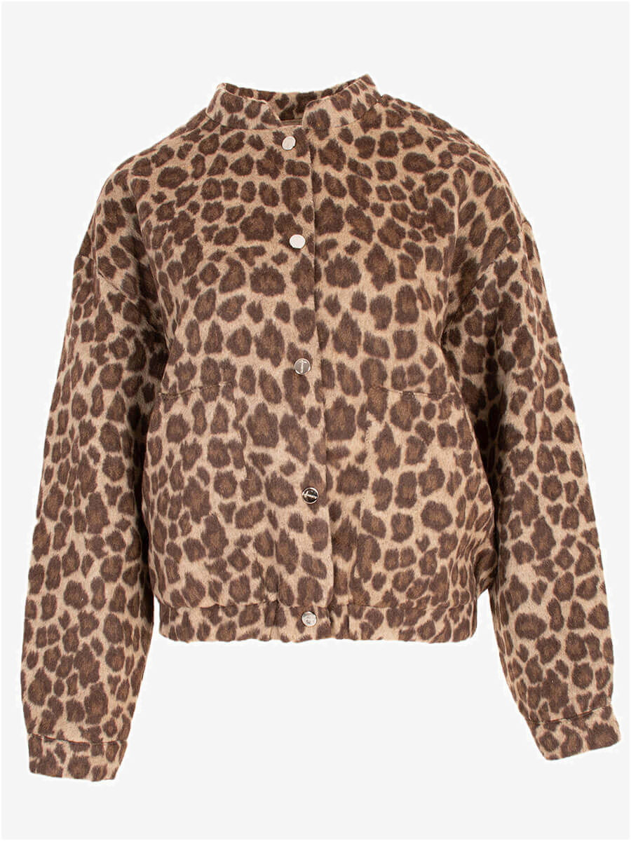 Loes Bomber Leopard Bruin