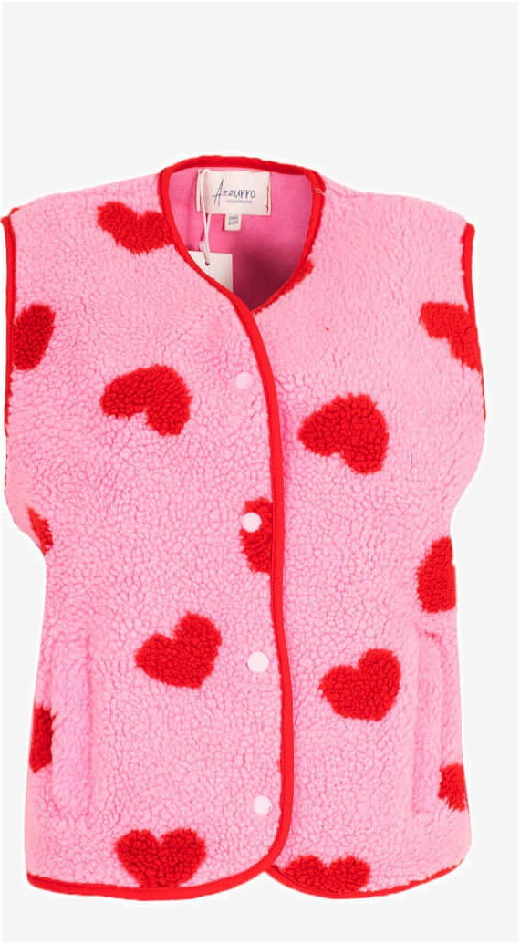 Puck Gilet Roze Hart